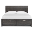 Magnussen Home Kinsley Black Heron King Panel Storage Bed
