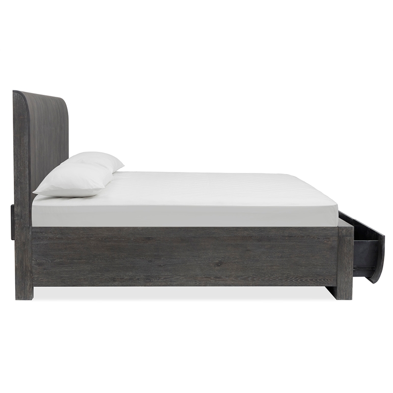 Magnussen Home Kinsley Black Heron King Panel Storage Bed