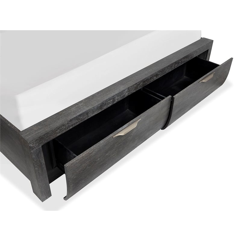 Magnussen Home Kinsley Black Heron King Panel Storage Bed