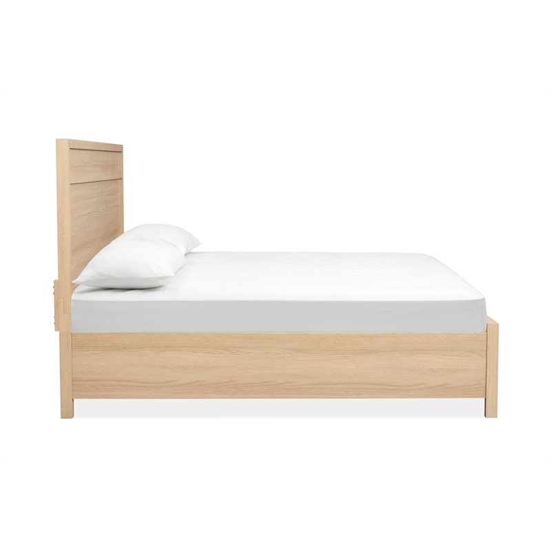 Magnussen Home Merrifield Sandstone Beige Queen Panel Storage Bed