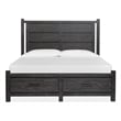 Magnussen Home Plum Creek Ravenwood Black California King Panel Storage Bed