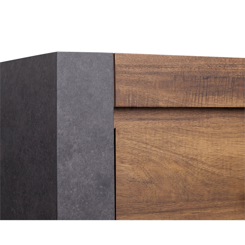 Magnussen Home Jensen Tavern Brown Double Drawer Dresser With Paper Mirror