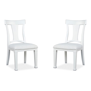 Magnussen Home Kingston Whisper White Upholstered Side Chair Two Pack