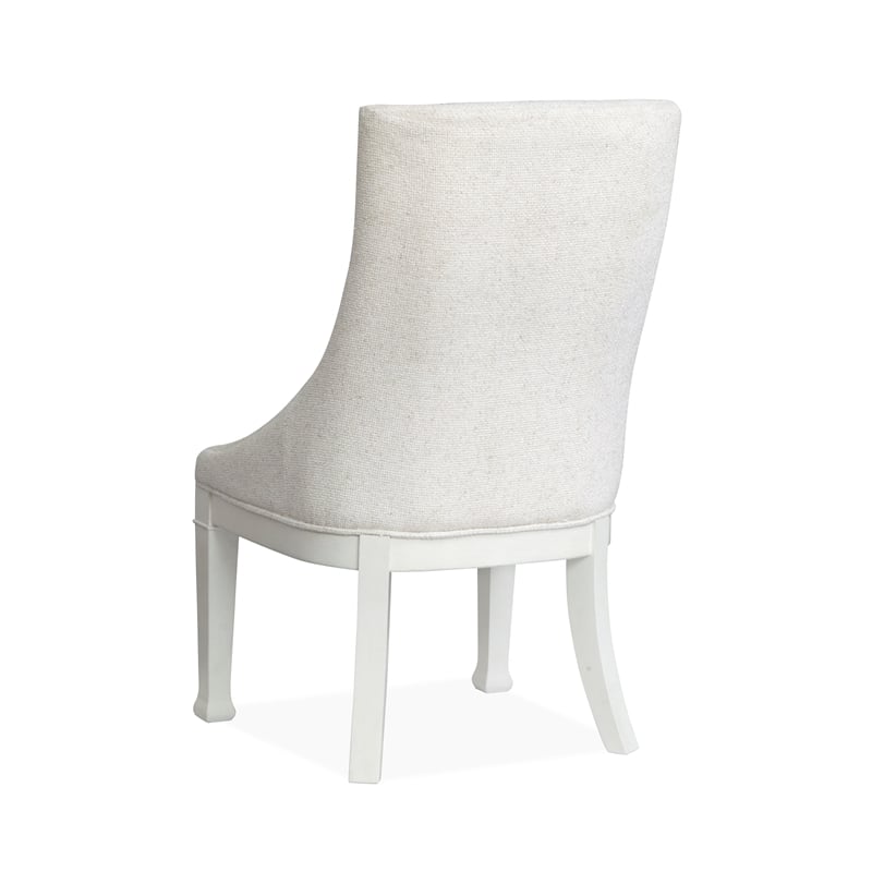 Magnussen Home Kingston Whisper White Upholstered Host Chair Two Pack