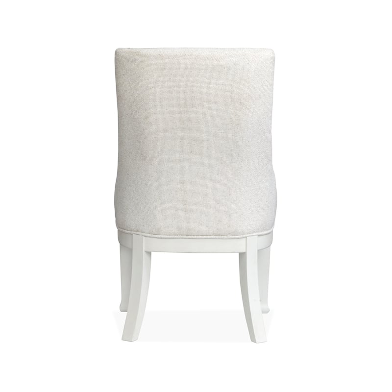 Magnussen Home Kingston Whisper White Upholstered Host Chair Two Pack