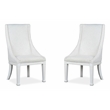 Magnussen Home Kingston Whisper White Upholstered Host Chair Two Pack
