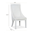 Magnussen Home Kingston Whisper White Upholstered Host Chair Two Pack