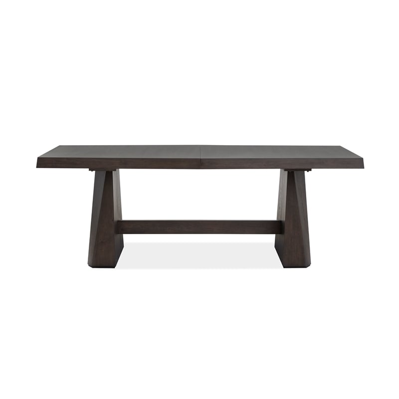 Magnussen Home Tauren Coffee Bean Extendable Double Pedestal Dining Table