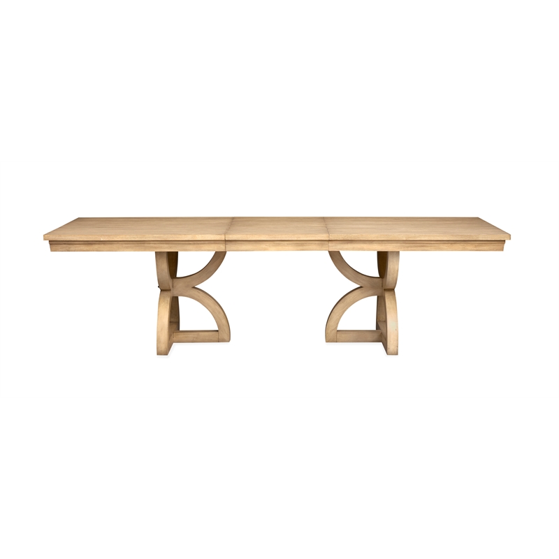 Magnussen Home Coventry Honey Maple Extendable Trestle Dining Table
