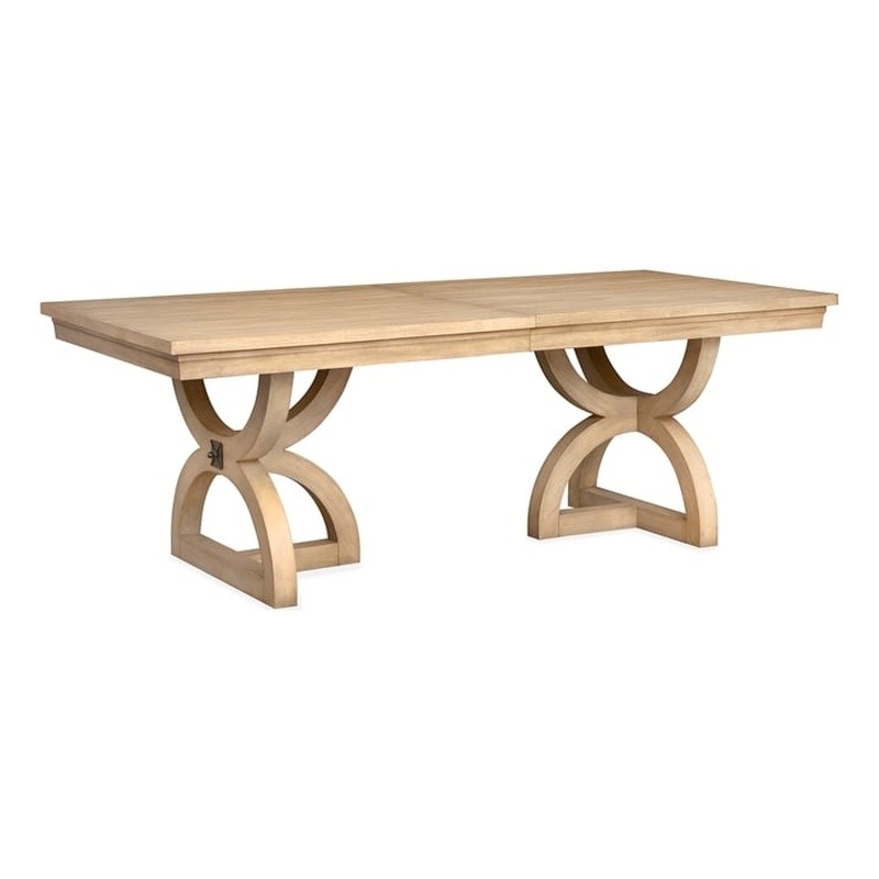 Magnussen Home Coventry Honey Maple Extendable Trestle Dining Table