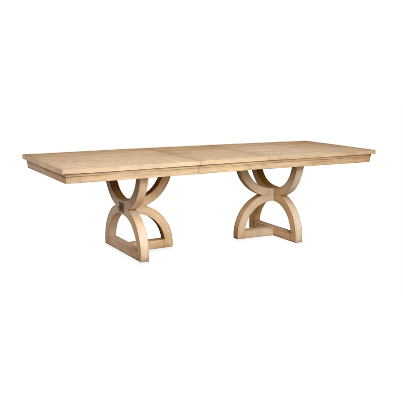 Magnussen Home Coventry Honey Maple Extendable Trestle Dining Table