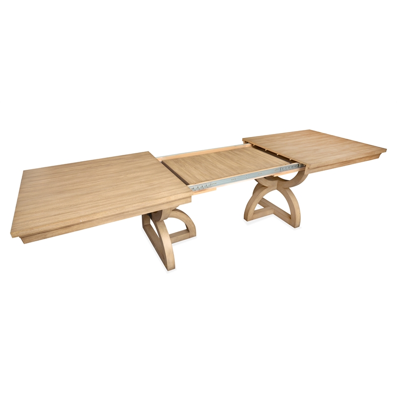 Magnussen Home Coventry Honey Maple Extendable Trestle Dining Table