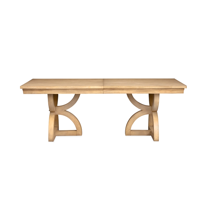Magnussen Home Coventry Honey Maple Extendable Trestle Dining Table