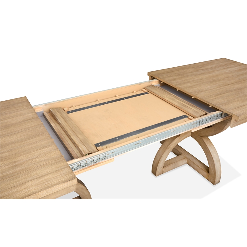 Magnussen Home Coventry Honey Maple Extendable Trestle Dining Table