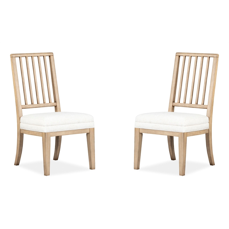 Magnussen Home Coventry Honey Maple Upholstered Side Chair Two Pack