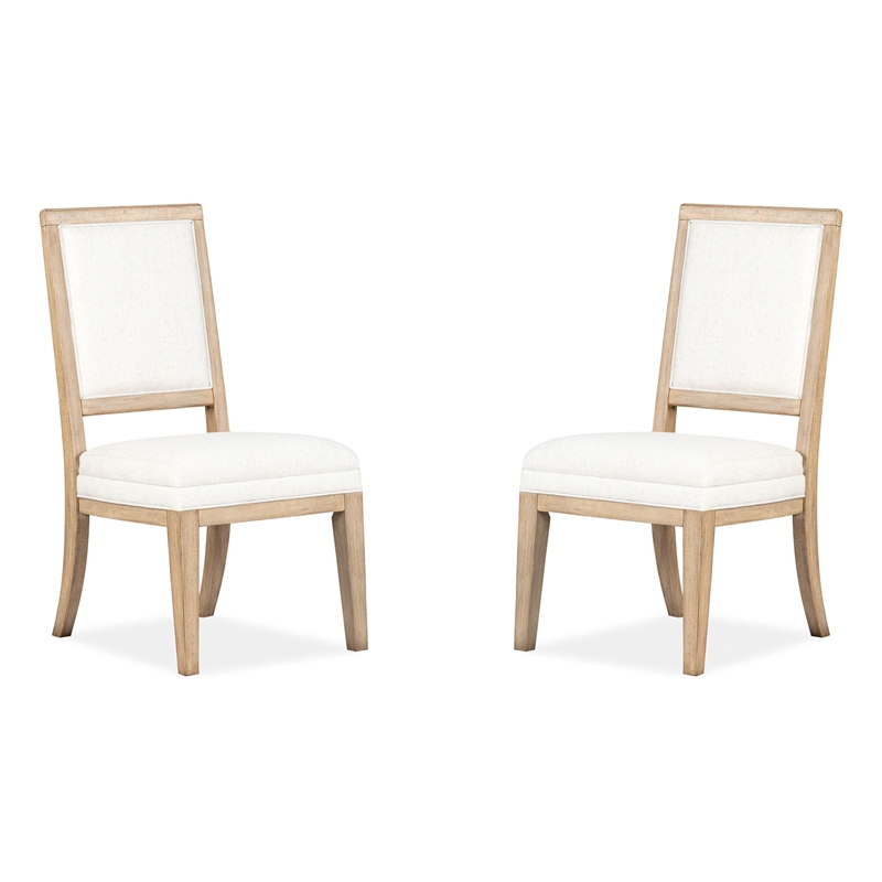 Magnussen Home Coventry Honey Maple Upholstered Side Chair Two Pack