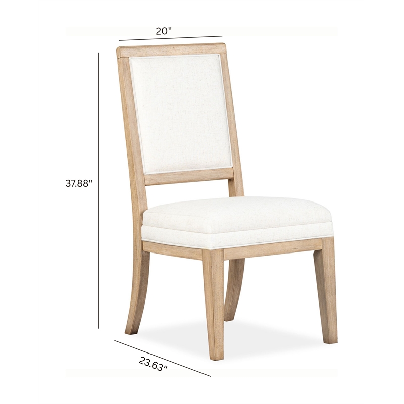 Magnussen Home Coventry Honey Maple Upholstered Side Chair Two Pack