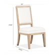 Magnussen Home Coventry Honey Maple Upholstered Side Chair Two Pack