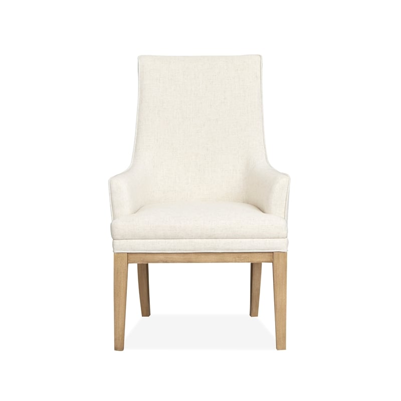 Magnussen Home Coventry Honey Maple Upholstered Host Chair Two Pack