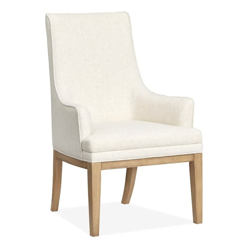 Magnussen Home Coventry Honey Maple Upholstered Host Chair Two Pack