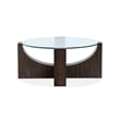 Magnussen Home Beckham Rustic Tavern Round Cocktail Table With Casters