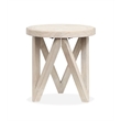 Magnussen Home Bostwick Coconut Cream Round End Table