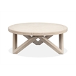 Magnussen Home Bostwick Coconut Cream Round Cocktail Table