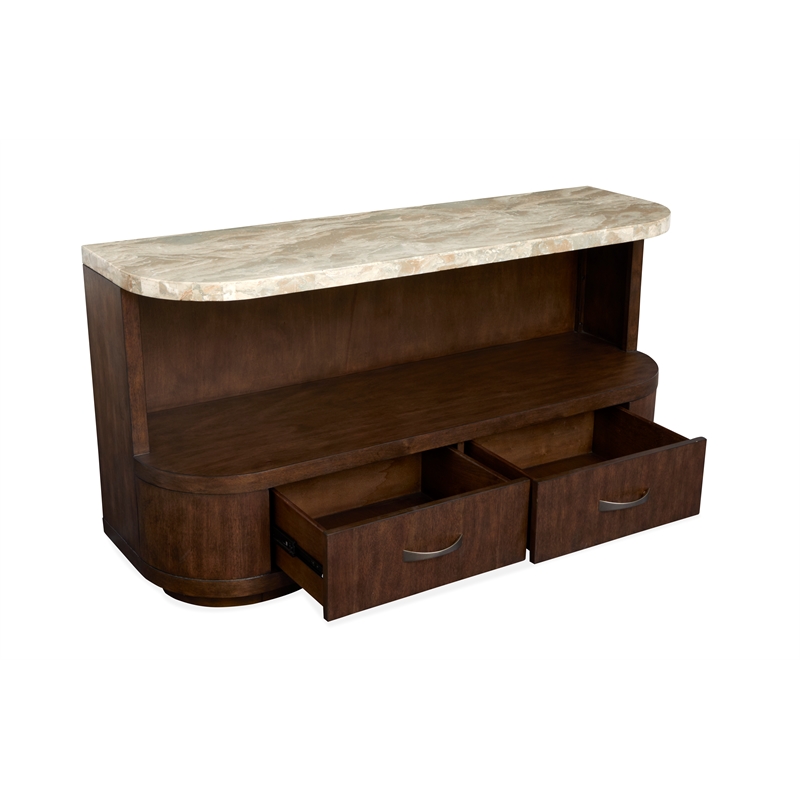 Magnussen Home Mcpherson Burnt Umber Demilune Sofa Table