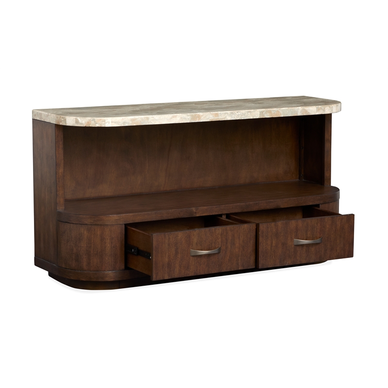 Magnussen Home Mcpherson Burnt Umber Demilune Sofa Table