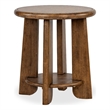 Magnussen Home Tanner Tawny Brown Round End Table