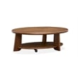 Magnussen Home Tanner Tawny Brown Oval Cocktail Table With Casters