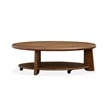 Magnussen Home Tanner Tawny Brown Oval Cocktail Table With Casters