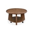 Magnussen Home Tanner Tawny Brown Oval Cocktail Table With Casters