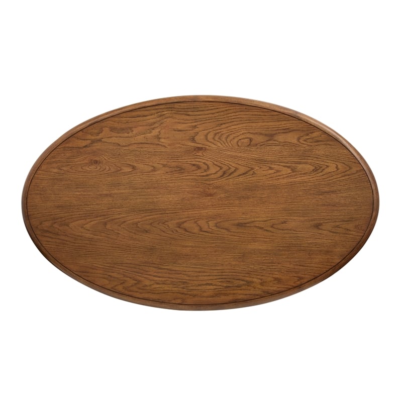 Magnussen Home Tanner Tawny Brown Oval Cocktail Table With Casters