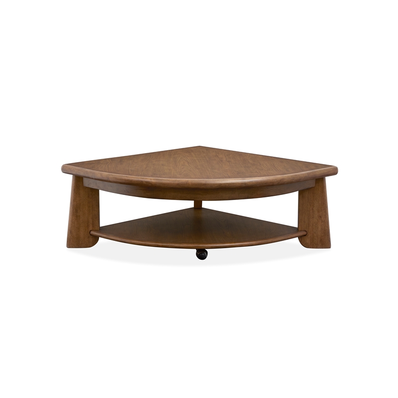 Magnussen Home Tanner Pie Shaped Lift Top Cocktail Table With Casters