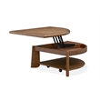 Magnussen Home Tanner Pie Shaped Lift Top Cocktail Table With Casters