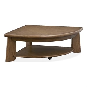 Magnussen Home Tanner Pie Shaped Lift Top Cocktail Table With Casters