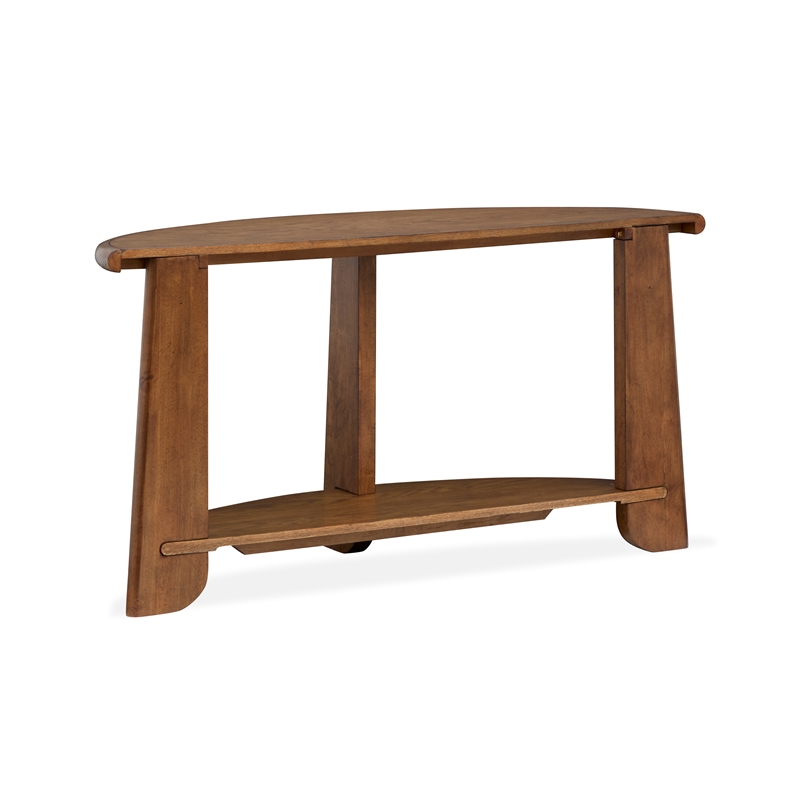 Magnussen Home Tanner Tawny Brown Demilune Sofa Table