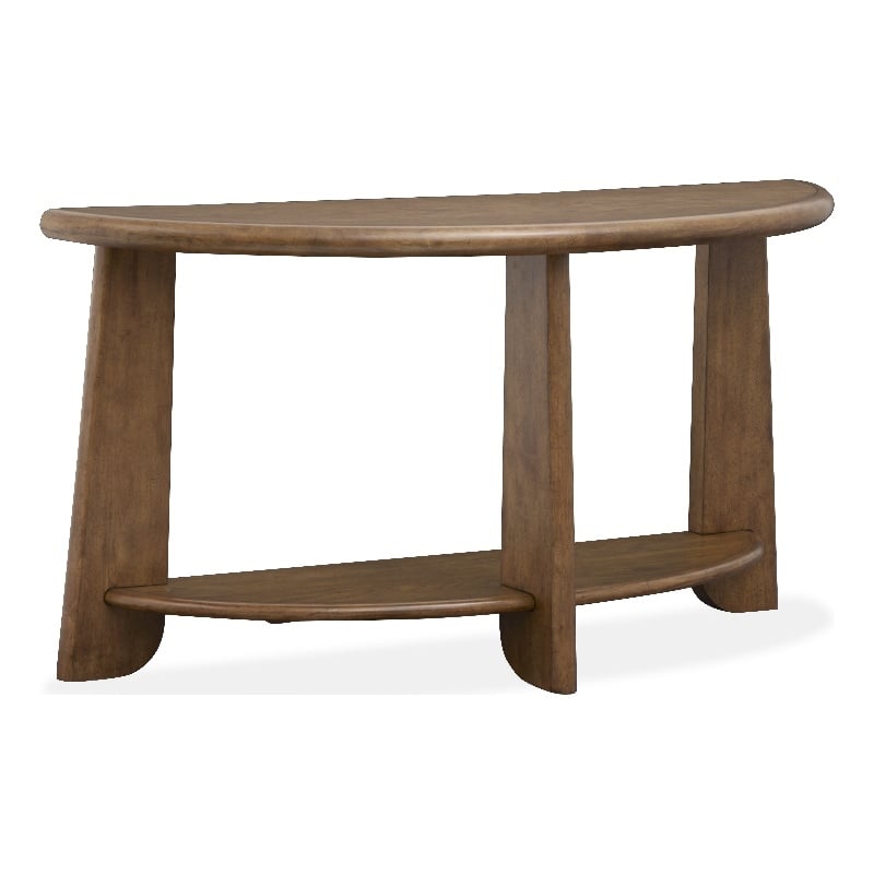 Magnussen Home Tanner Tawny Brown Demilune Sofa Table