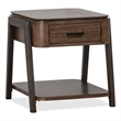 Magnussen Home Hallie Milk Chocolate And Dark Chocolate Rectangular End Table