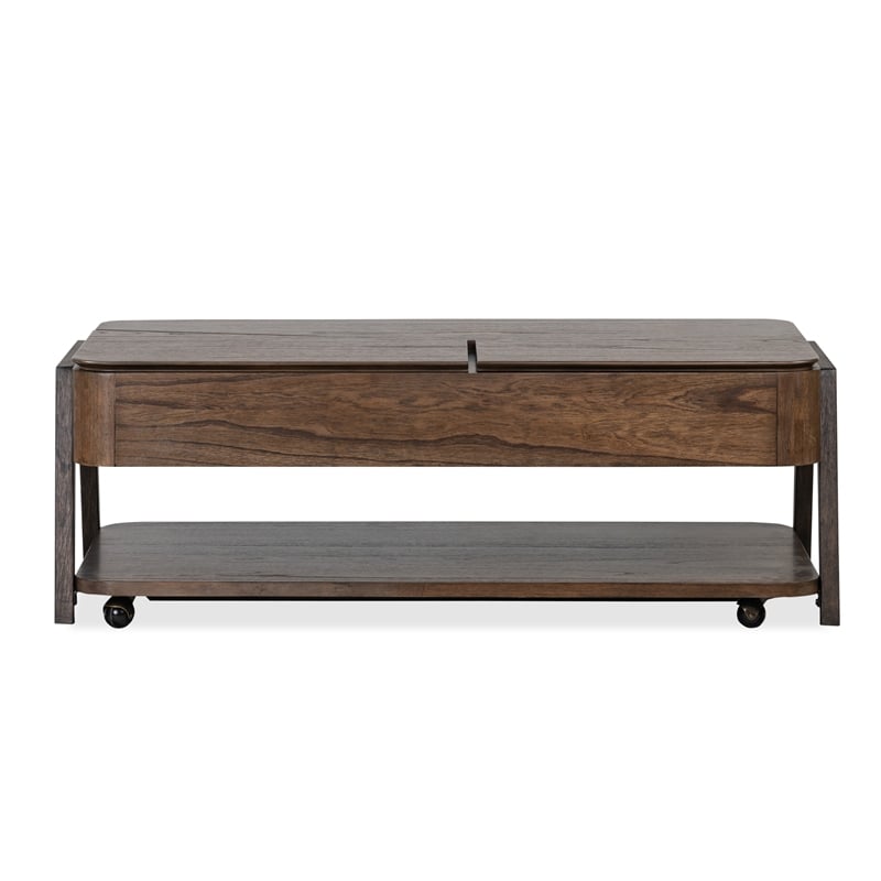 Magnussen Home Hallie Lift Top Storage Cocktail Table With Casters