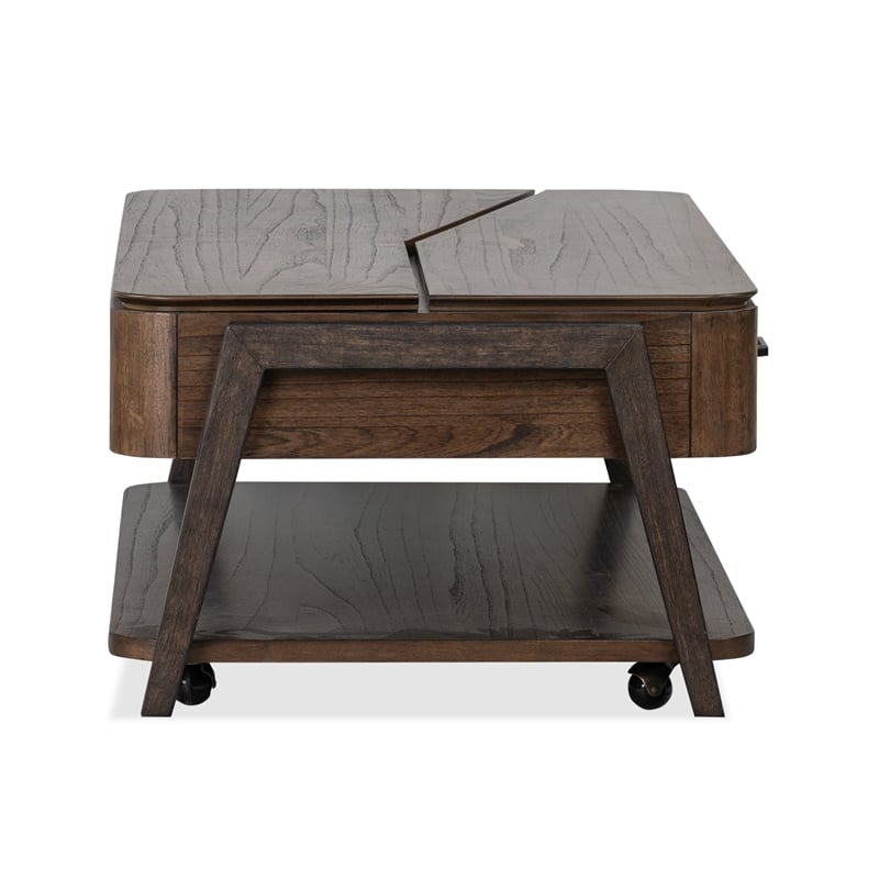 Magnussen Home Hallie Lift Top Storage Cocktail Table With Casters