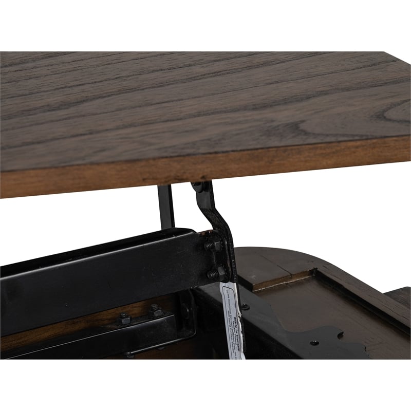 Magnussen Home Hallie Lift Top Storage Cocktail Table With Casters