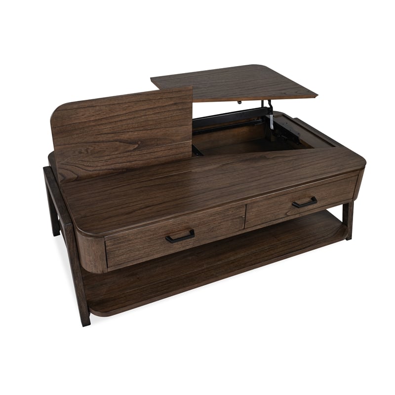 Magnussen Home Hallie Lift Top Storage Cocktail Table With Casters