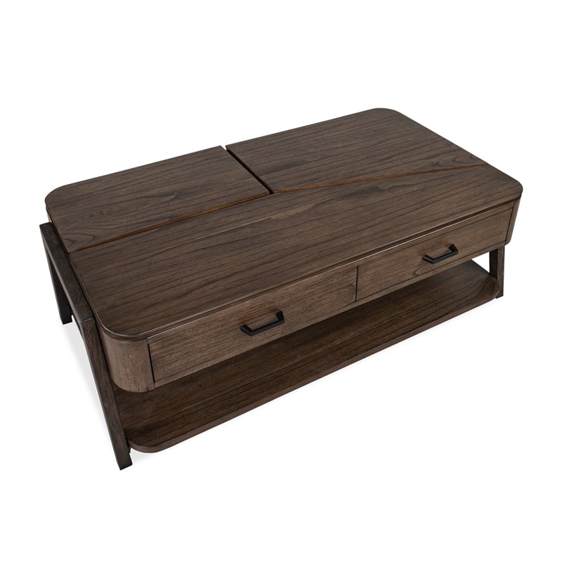 Magnussen Home Hallie Lift Top Storage Cocktail Table With Casters