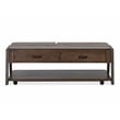 Magnussen Home Hallie Lift Top Storage Cocktail Table With Casters