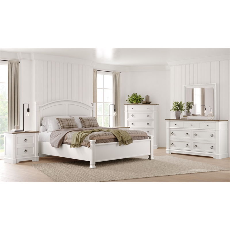 Magnussen Home Kingston Whisper White King Panel Bed