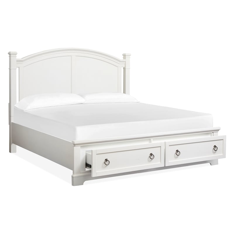 Magnussen Home Kingston Whisper White California King Panel Storage Bed