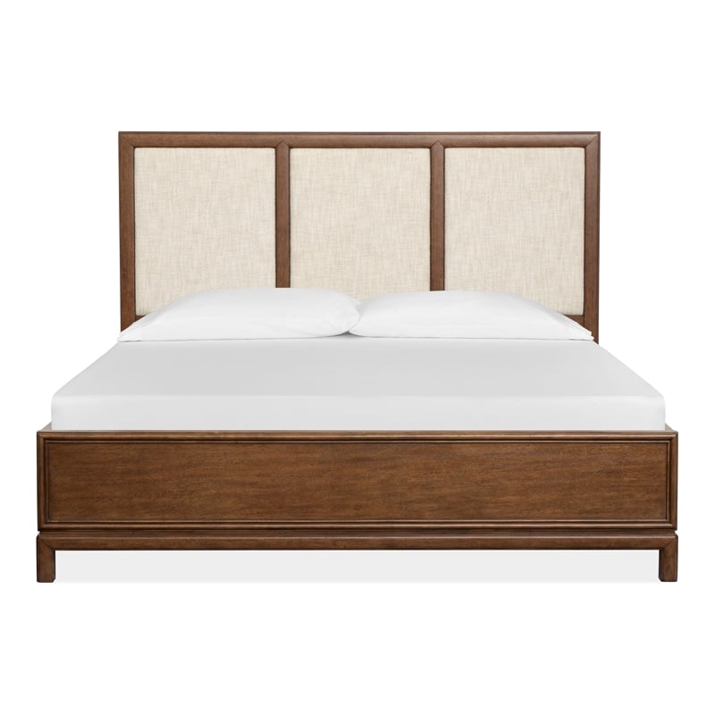 Magnussen Home Ridgefield Russet King Upholstered Panel Bed
