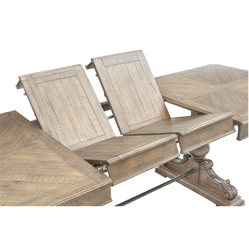 Magnussen Home Marisol Fawn Extendable Trestle Dining Table